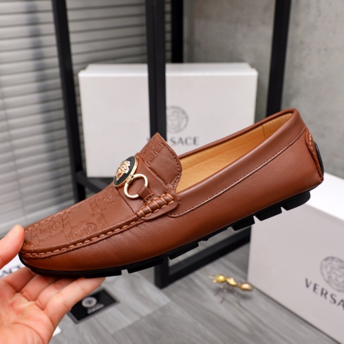Replica Versace Leather Shoes For Men #1058592 $68.00 USD for Wholesale
