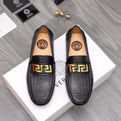 Replica Versace Leather Shoes For Men #1058606 $68.00 USD for Wholesale