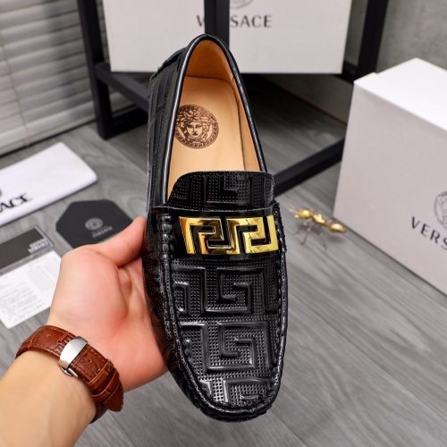 Replica Versace Leather Shoes For Men #1058608 $68.00 USD for Wholesale