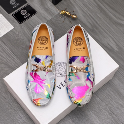 Replica Versace Leather Shoes For Men #1058609 $68.00 USD for Wholesale