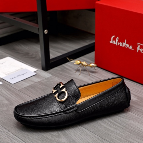 Replica Salvatore Ferragamo Leather Shoes For Men #1058660 $68.00 USD for Wholesale