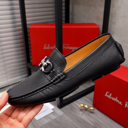 Replica Salvatore Ferragamo Leather Shoes For Men #1058661 $68.00 USD for Wholesale
