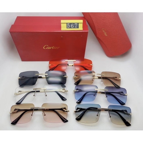 Replica Cartier Fashion Sunglasses #1058980 $27.00 USD for Wholesale