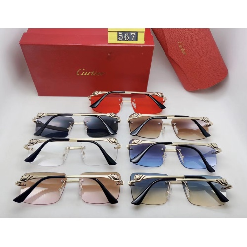 Replica Cartier Fashion Sunglasses #1058980 $27.00 USD for Wholesale