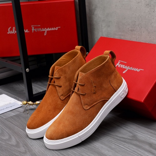 Replica Salvatore Ferragamo High Tops Shoes For Men #1059307 $102.00 USD for Wholesale