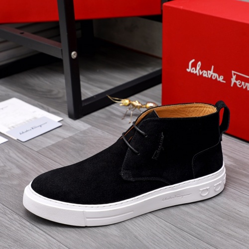 Replica Salvatore Ferragamo High Tops Shoes For Men #1059308 $102.00 USD for Wholesale