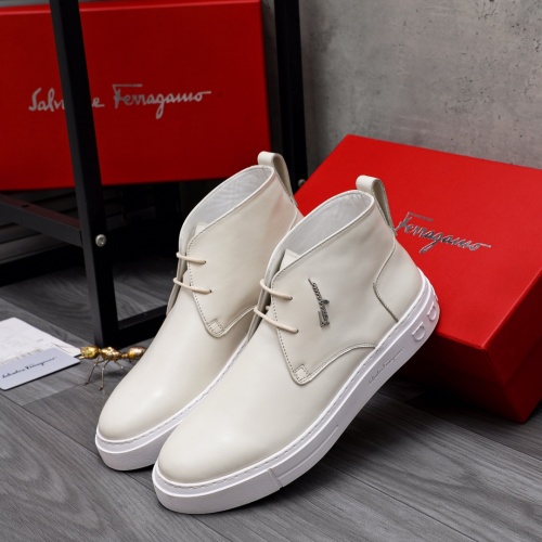Replica Salvatore Ferragamo High Tops Shoes For Men #1059311 $102.00 USD for Wholesale