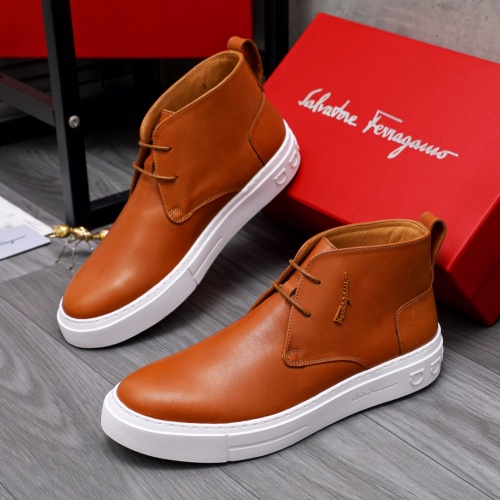 Salvatore Ferragamo High Tops Shoes For Men #1059313 $102.00 USD, Wholesale Replica Salvatore Ferragamo High Tops Shoes