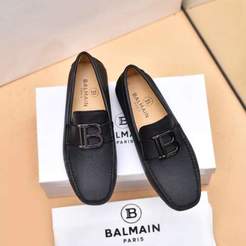 Replica Balmain Leather Shoes For Men #1059360 $80.00 USD for Wholesale