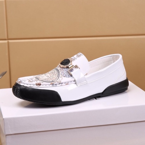 Replica Versace Leather Shoes For Men #1060099 $76.00 USD for Wholesale