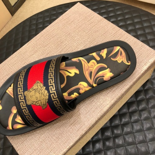 Replica Versace Slippers For Men #1060250 $48.00 USD for Wholesale
