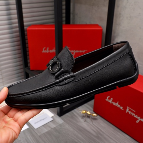 Replica Salvatore Ferragamo Leather Shoes For Men #1060792 $80.00 USD for Wholesale