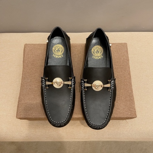 Replica Versace Leather Shoes For Men #1060924 $72.00 USD for Wholesale