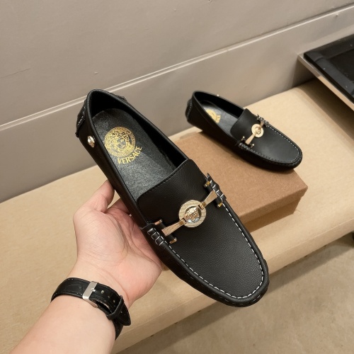 Replica Versace Leather Shoes For Men #1060924 $72.00 USD for Wholesale
