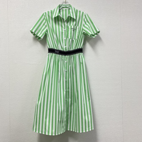 Replica Prada Dresses Short Sleeved For Women #1061483 $96.00 USD for Wholesale