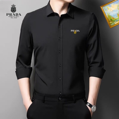 Prada Shirts Long Sleeved For Men #1061569 $40.00 USD, Wholesale Replica Prada Shirts