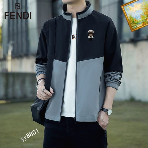 Replica Fendi Jackets Long Sleeved For Men #1061617 $60.00 USD for Wholesale