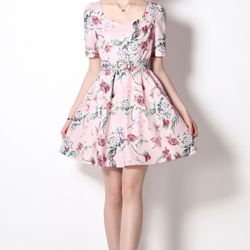 Replica Valentino Dresses Short Sleeved For Women #1062186 $60.00 USD for Wholesale