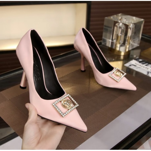 Replica Versace High-Heeled Shoes For Women #1063816 $82.00 USD for Wholesale