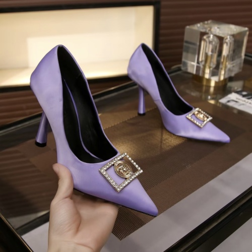 Replica Versace High-Heeled Shoes For Women #1063818 $82.00 USD for Wholesale
