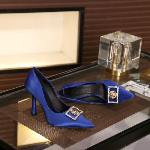 Versace High-Heeled Shoes For Women #1063819 $82.00 USD, Wholesale Replica Versace High-Heeled Shoes