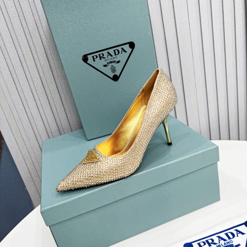 Replica Prada High-heeled Shoes For Women #1064025 $118.00 USD for Wholesale