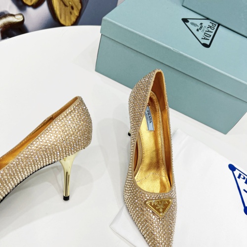 Replica Prada High-heeled Shoes For Women #1064025 $118.00 USD for Wholesale