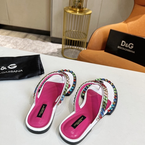 Replica Dolce & Gabbana D&G Slippers For Women #1064035 $92.00 USD for Wholesale