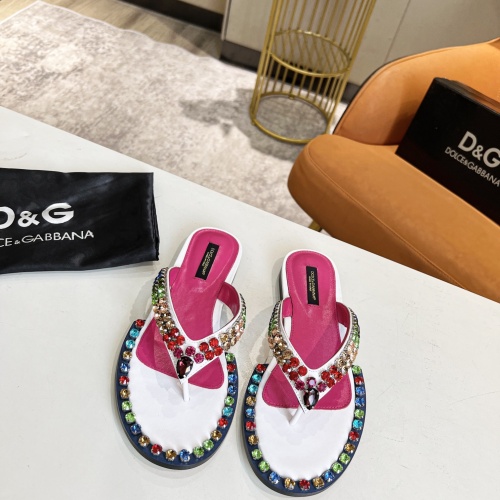 Replica Dolce & Gabbana D&G Slippers For Women #1064035 $92.00 USD for Wholesale