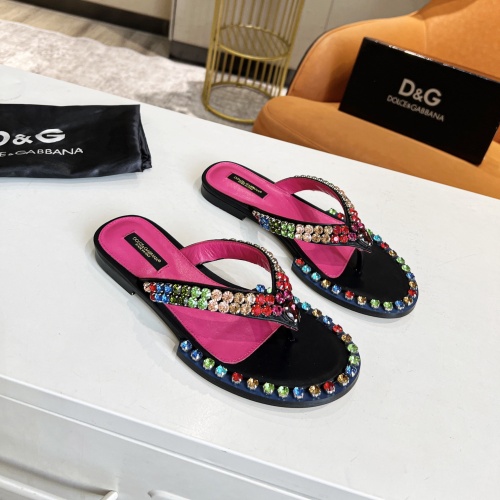 Dolce &amp; Gabbana D&amp;G Slippers For Women #1064036 $92.00 USD, Wholesale Replica Dolce &amp; Gabbana D&amp;G Slippers