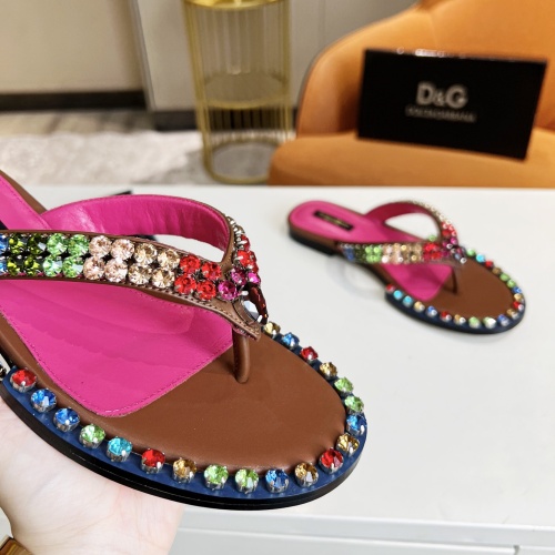Replica Dolce & Gabbana D&G Slippers For Women #1064037 $92.00 USD for Wholesale