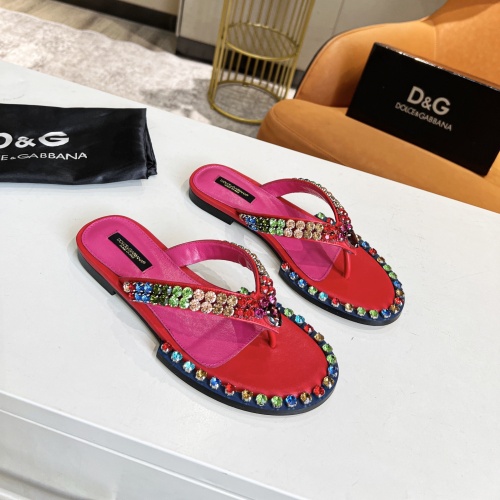 Dolce &amp; Gabbana D&amp;G Slippers For Women #1064038 $92.00 USD, Wholesale Replica Dolce &amp; Gabbana D&amp;G Slippers