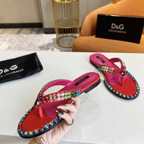 Replica Dolce & Gabbana D&G Slippers For Women #1064038 $92.00 USD for Wholesale