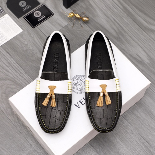 Replica Versace Leather Shoes For Men #1065835 $68.00 USD for Wholesale