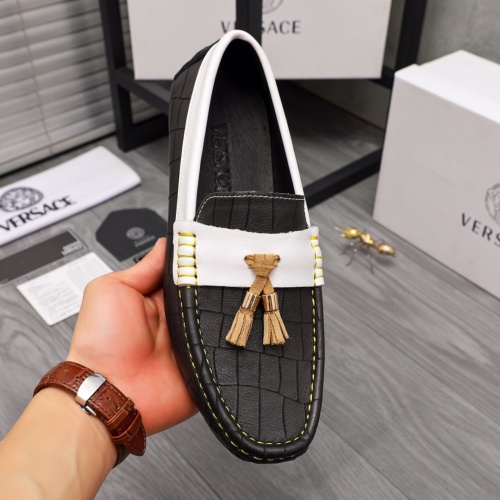 Replica Versace Leather Shoes For Men #1065835 $68.00 USD for Wholesale