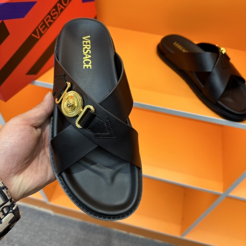 Replica Versace Slippers For Men #1066070 $56.00 USD for Wholesale