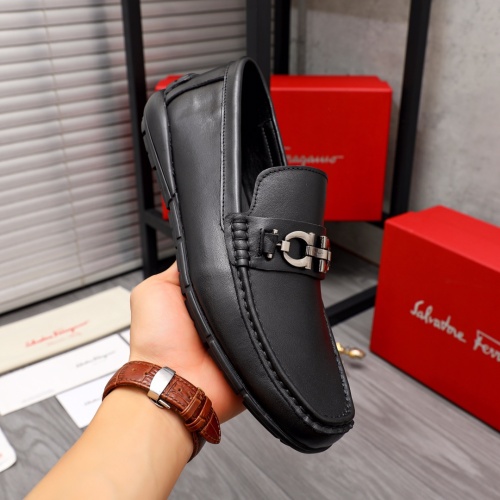 Replica Salvatore Ferragamo Leather Shoes For Men #1066106 $72.00 USD for Wholesale