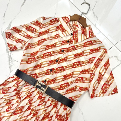 Replica Fendi Dresses Short Sleeved For Women #1067326 $102.00 USD for Wholesale