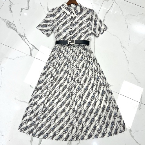 Fendi Dresses Short Sleeved For Women #1067327 $102.00 USD, Wholesale Replica Fendi Dresses
