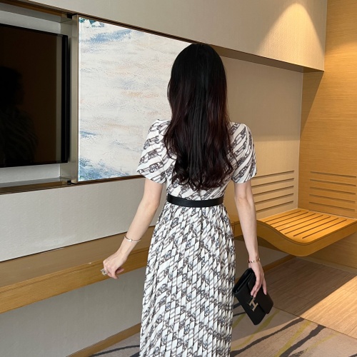 Replica Fendi Dresses Short Sleeved For Women #1067327 $102.00 USD for Wholesale