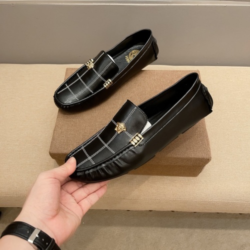 Versace Leather Shoes For Men #1067768 $68.00 USD, Wholesale Replica Versace Leather Shoes