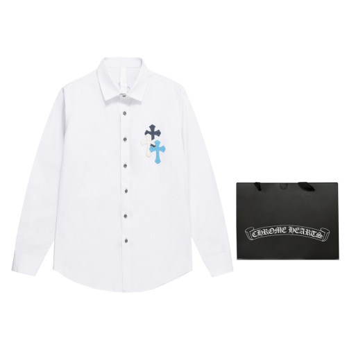 Replica Chrome Hearts Shirts Long Sleeved For Men #1068011 $72.00 USD for Wholesale