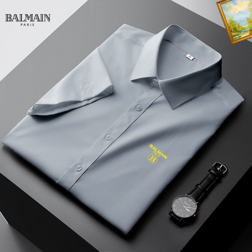 Balmain Shirts Short Sleeved For Men #1069335