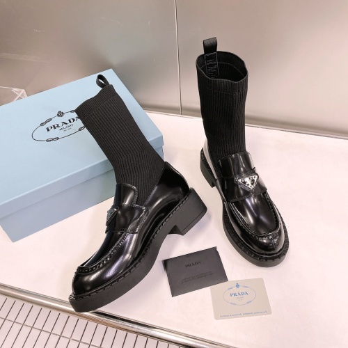 Replica Prada Boots For Women #1069970 $100.00 USD for Wholesale