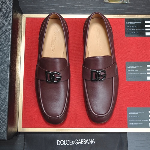 Replica Dolce & Gabbana D&G Leather Shoes For Men #1070082 $108.00 USD for Wholesale