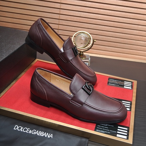 Replica Dolce & Gabbana D&G Leather Shoes For Men #1070082 $108.00 USD for Wholesale