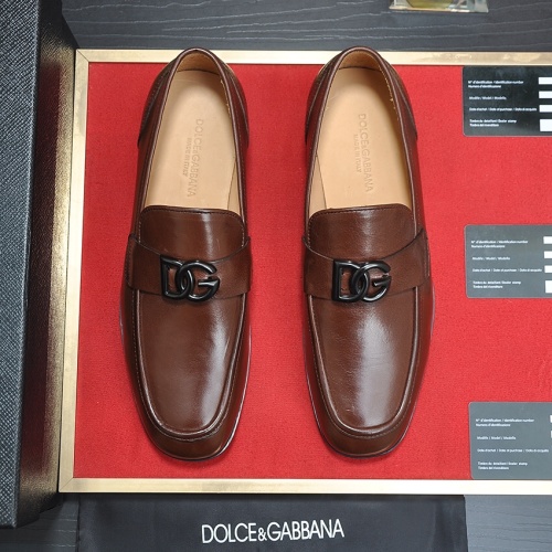 Replica Dolce & Gabbana D&G Leather Shoes For Men #1070083 $108.00 USD for Wholesale