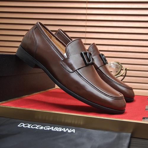 Replica Dolce & Gabbana D&G Leather Shoes For Men #1070083 $108.00 USD for Wholesale