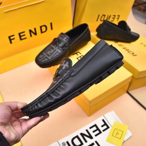 Replica Fendi Leather Shoes For Men #1070121 $80.00 USD for Wholesale