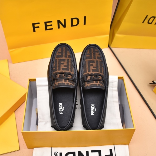 Replica Fendi Leather Shoes For Men #1070122 $80.00 USD for Wholesale